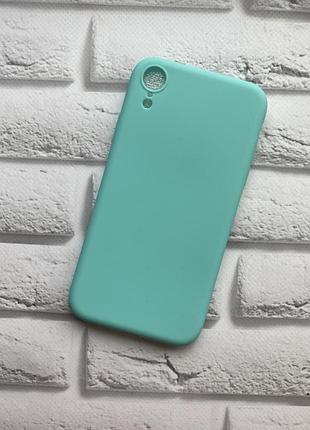 Силиконовый матовый чехол для apple iphone xr бирюзовый