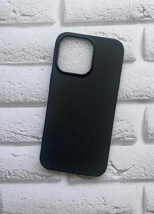 Силіконовий матовий чохол для apple iphone 13 pro чорний
