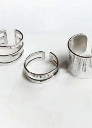 Тренд набор колец женских фаланговые кольца серебро4 фото