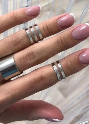 Тренд набор колец женских фаланговые кольца серебро
