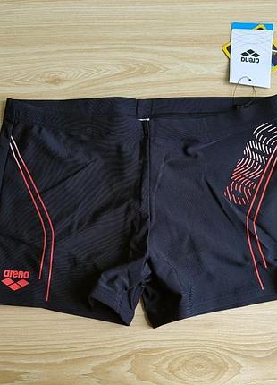 Чоловічі плавки боксери arena m shading lights short black-fluo red