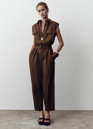 Легкий брючный комбинезон zara - xs, s, m, l, xl