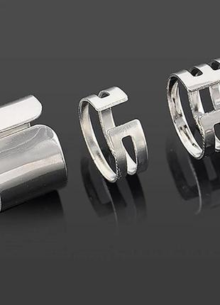 Тренд набор колец женских фаланговые кольца серебро6 фото