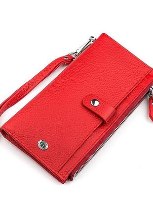 Кошелек женский st leather 18381 (st420) многофункциональный красный
