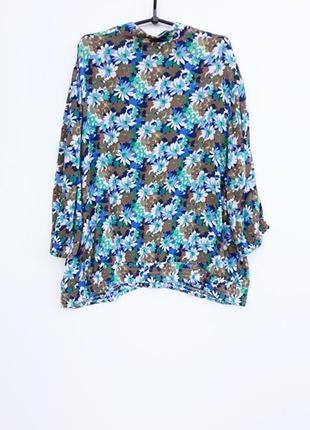 Блузка в цветочек блузка из натуральной ткани блузка батал2 фото