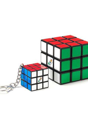 Набор головоломок 3х3 rubik's классическое упаковка - кубик и мини-кубик (с кольцом)