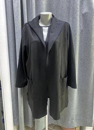 Жакет, кардиган , балахон з капюшоном під замш zara
