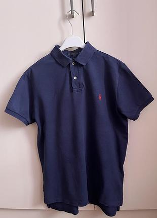 Темно-синє поло polo ralph lauren оригінал💙