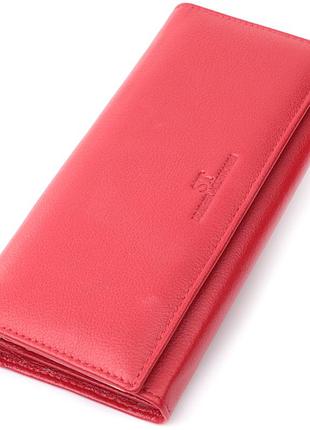 Классический женский кошелек из натуральной кожи st leather 22675 красный
