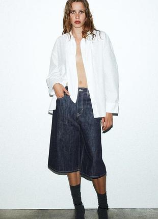 Джинсовые шорты бермуды zara, 46р, оригинал