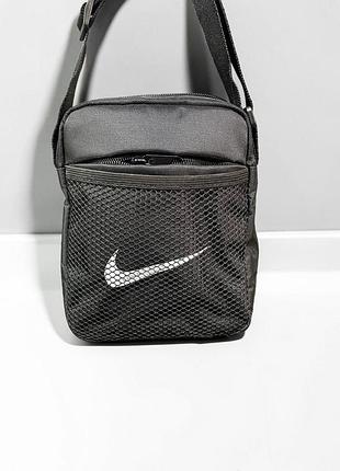 Борсетка черная nike сумка найк борсетка маленькая сумка через плечо сумка спорт найк