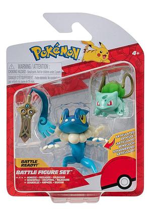 Набор игровых фигурок pokemon w19 - хонедж. бульбазавр, фрогадир