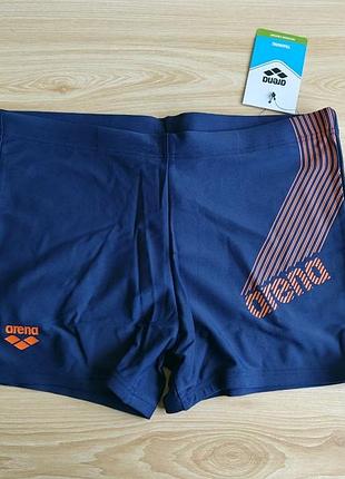 Чоловічі плавки боксери arena m slipstream short navy-mango