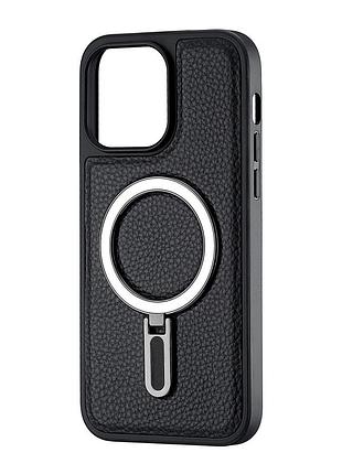 Чохол jinduka leather ringo шкірозамінник для iphone 14 pro max чорний
