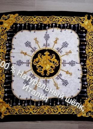 Шёлковый платок италия из натурального шёлка,шов роуль, размер 87/871 фото