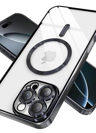 Чехол fiji chrome для apple iphone 16 pro с magsafe и защитой камер black
