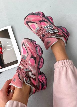 Кроссовки new balance 9060 custom pink
