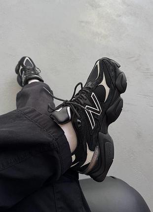 Кроссовки new balance 9060 black/reflective