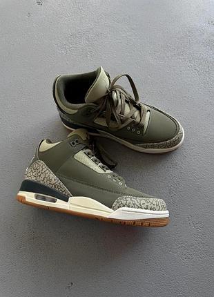 Кросівки nike air jordan 3 retro medium olive