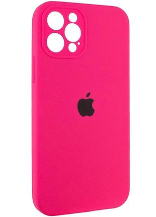 Чехол fiji silicone case full camera для apple iphone 14 pro max бампер накладка с защитой камеры hot pink
