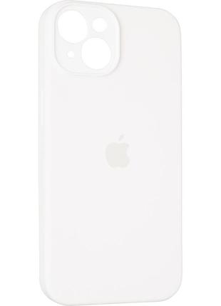Чехол fiji silicone case full camera для apple iphone 14 бампер накладка с защитой камеры white
