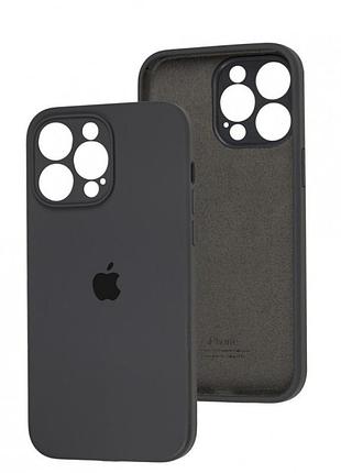 Чохол fiji silicone case full camera для apple iphone 14 pro бампер накладка із захистом камери midnight black