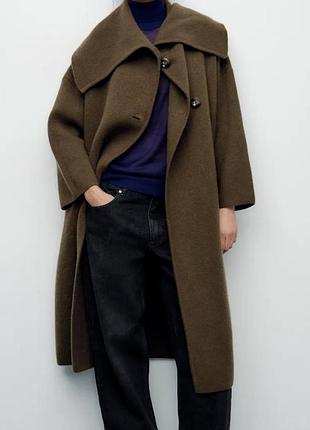 Zara пальто 100% шерсть розмір м