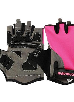 Перчатки для фитнеса и тренировок hard touch s-xl цвета в ассортименте m, розовый