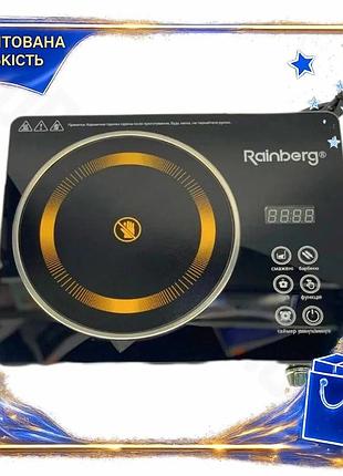 Инфракрасная плита rainberg rb-2278 3200вт черная настольная стеклокерамическая для кухни с сенсорным уп dm-11