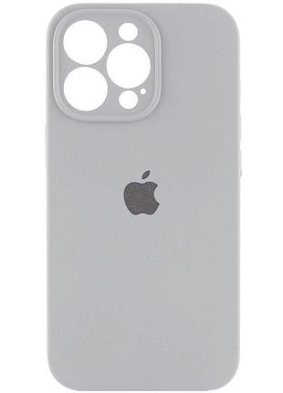 Чехол fiji silicone case full camera для apple iphone 16 pro max бампер накладка с защитой камеры light grey