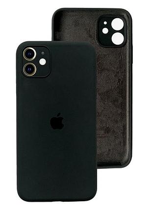 Чехол fiji silicone case full camera для apple iphone 12 бампер накладка с защитой камеры midnight black