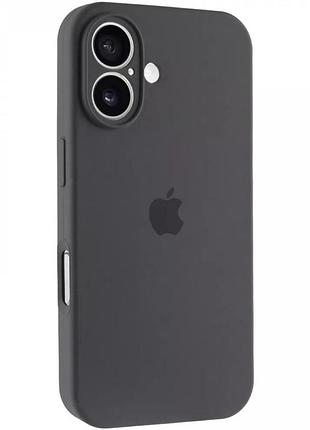 Чохол fiji silicone case full camera для apple iphone 16 plus бампер накладка із захистом камери carbon grey