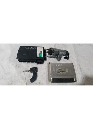 Блок управления двигателем 4b0907401h audi a6 c5 комплект