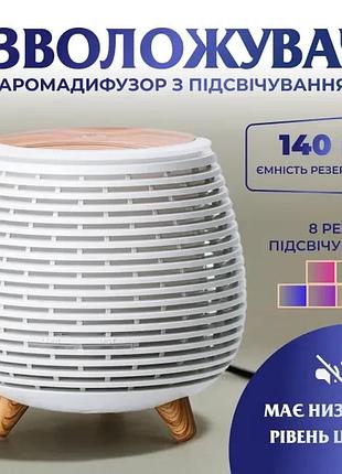 Ультразвуковой портативный увлажнитель воздуха usb для дома и офиса настольный аромадиффузор 140 мл с led подсветкой для детской