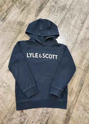 Толстовка, кофта утепленная, с начесом, lyle&amp;scott, р. 7-8 лет, 122-128