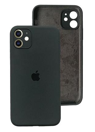 Чохол fiji silicone case full camera для apple iphone 12 бампер накладка із захистом камери carbon grey