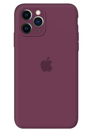 Чохол fiji silicone case full camera для apple iphone 11 pro max бампер накладка із захистом камери plum
