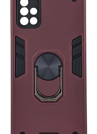 Чохол armored ring для samsung galaxy a51 / a515 протиударний бампер із підставкою бордовий