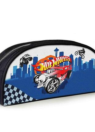 Пенал школьный с принтом hot wheels 23х10х8 см детский для мальчика (3964)