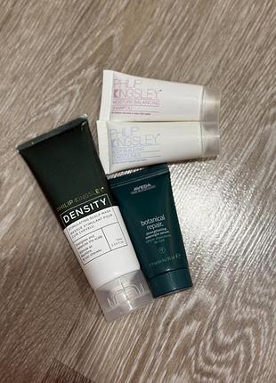 Набір косметики для волосся маска philip kingsley, veda botanical repair strengthening overnight serum,шампунь,маска,сироватка,для шкіри голови