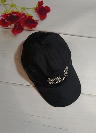 Чорна кепка бейсболка jack wolfskin (оригінал)