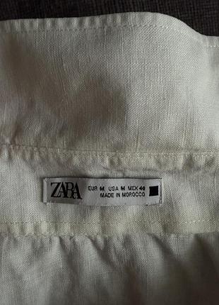 Классическая льняная рубашка zara