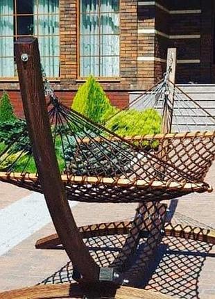 Гамак плетеный и стойка 3
