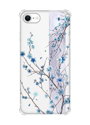 Чехол с утолщёнными углами для iphone 7 / 8 цветущая сакура (принт 422)