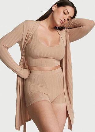 Піжама/одяг для дому  трійка victoria’s secret оригінал розмір м бежева