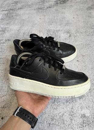 Оригінальні жіночі кросівки nike air force 1 sage low black