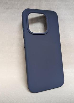 Чехол для xiaomi 15t / сяоми 15т, wave, soft touch, tpu с микрофиброй, синий