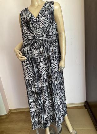 Длинное вискозное платье- батал /46/brend marks &amp; spencer
