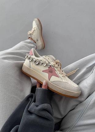 Кросівки golden goose | ggdb ltd edition |  accessories white / pink premium