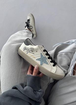 Кросівки golden goose | ggdb sstar white / blue denim premium